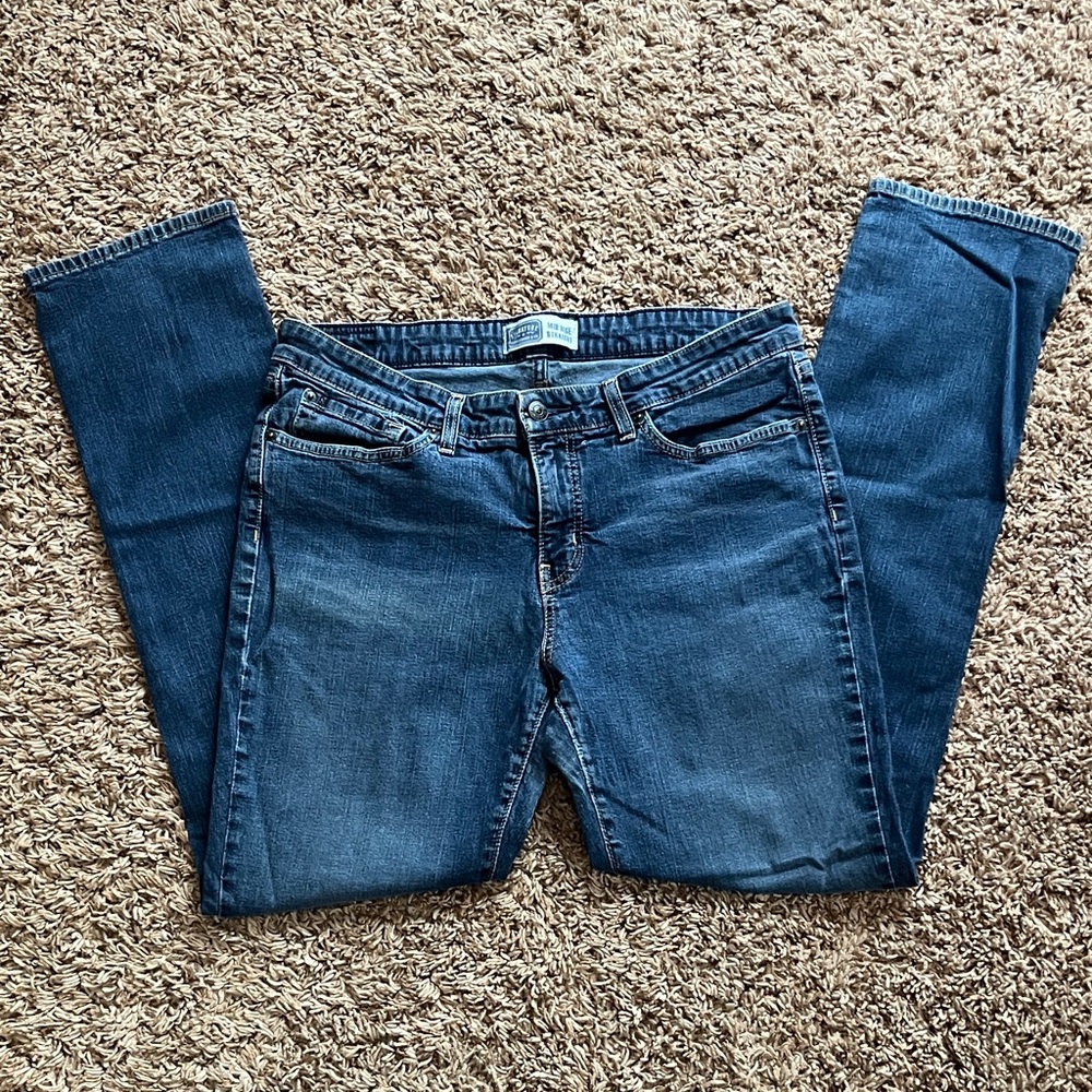 Signature by Levi Strauss Dark Blue Straight Leg Jeans